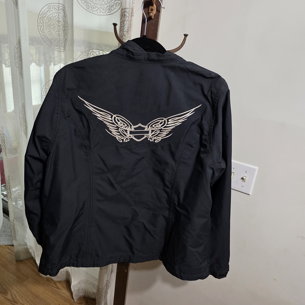 Harley-Davidson Black Windbreaker Jacket - Picture 9 of 10